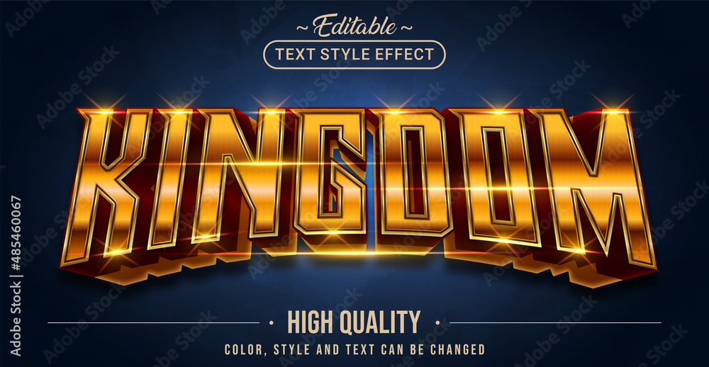 Poster Editable text style effect - Kingdom text style theme.