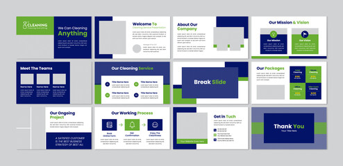 Cleaning Business Presentation Slides Template