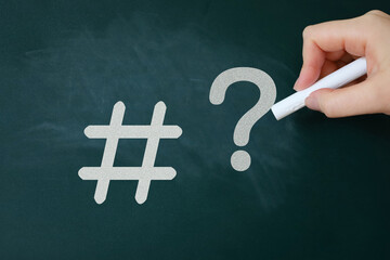ハッシュタグとはてなマーク