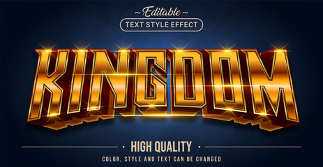 Editable text style effect - Kingdom text style theme. - obrazy, fototapety, plakaty