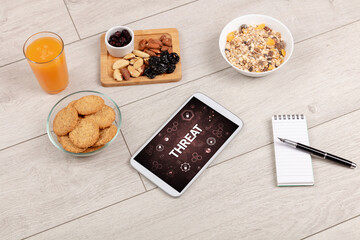 Healthy Tablet Pc compostion, immune system boost concept