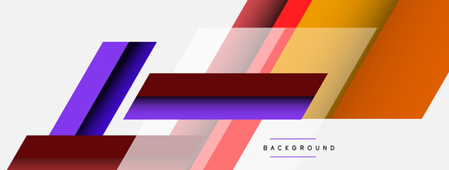 Vector background. Abstract overlapping color lines design with shadow effects. Illustration for wallpaper banner background or landing page