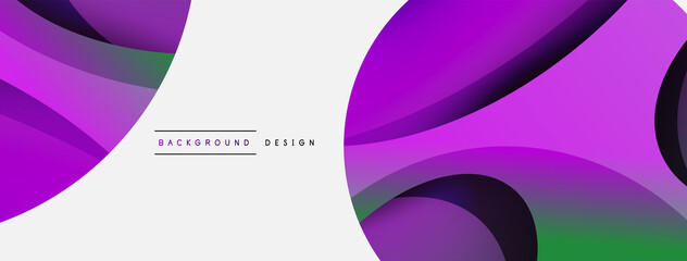 Obraz na płótnie Canvas Creative geometric wallpaper. Minimal abstract background. Circle and wave composition vector illustration for wallpaper banner background or landing page
