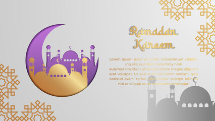 Luxury Ramadan Background Vector. You could use this vector for card, poster, greeting, banner, or as an illustration to illustrate something related to Islamic celebrations