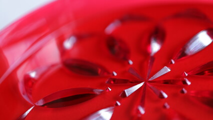 赤い万華鏡　レトロな模様