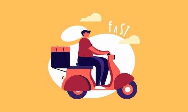 Delivery fast shipping, delivery service logo