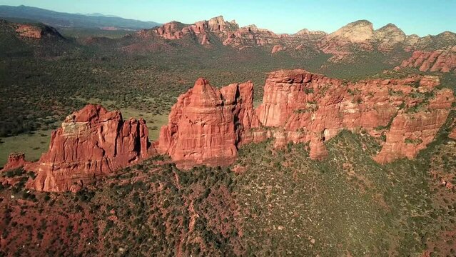 Aerial view of Sedona Red Rocks