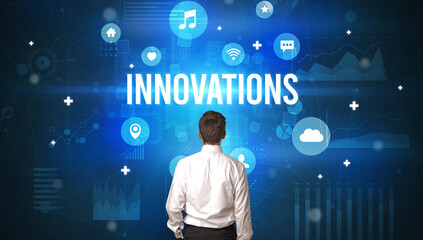 Rear view of a businessman