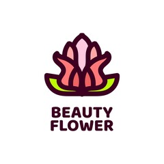 beauty flower nature logo concept design illustration