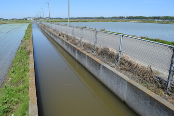 農業用水路兼排水路 茨城県