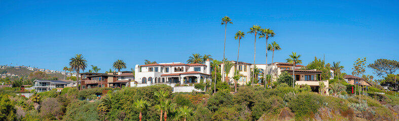 Fototapeta na wymiar Panoramic view of San Clemente neighborhood in west coast at Orange County, California