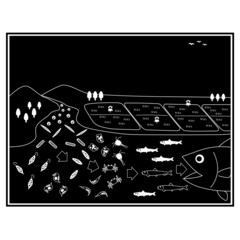 食物連鎖のベクターイラスト素材。