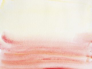 Watercolor stroke and spray on white paper , Abstract background by hand drawn pink with red and orange color liquid drip  on white background