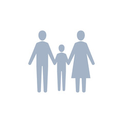 Family icon, Parents and children icon, Vector silhouette illustration