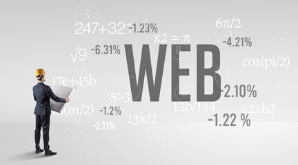 Engineer in hard hat with abbreviation