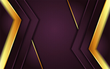 Abstract purple dynamic with lines gold background