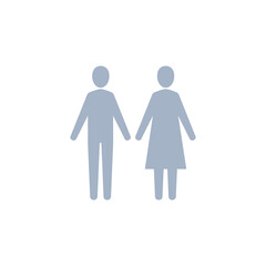 People icon, Men and Women, Couple, Vector silhouette illustration