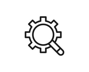 Gear flat icon. Single high quality outline symbol for web design or mobile app.  Gear thin line signs for design logo, visit card, etc. Outline pictogram EPS10