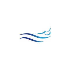 water wave logo design template