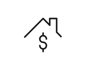 Constraction line icon on white background