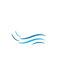 water wave logo design template