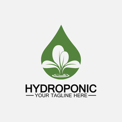 Hydroponic logo vector icon illustration design