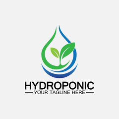 Hydroponic logo vector icon illustration design