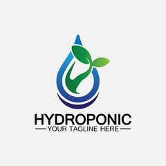 Hydroponic logo vector icon illustration design