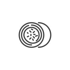 Obraz premium Gogal cookie line icon