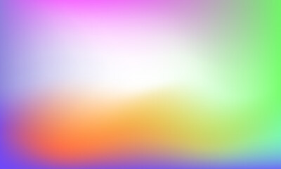 Obraz premium Abstract blurred colorful gradient background with white, green, purple, pink and orange color combination