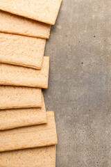 Grain crispbread. Diet food, low calorie foods.