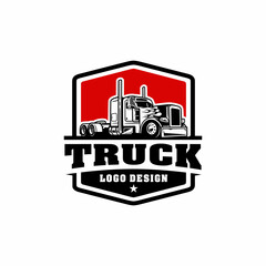Trucking company logo template, Premium vector logo design isolated. Ready made logo concept