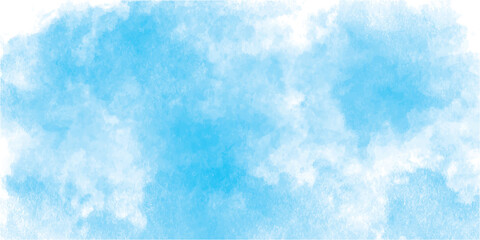 Hand painted watercolor sky and clouds, abstract watercolor background. Light sky blue watercolor background. Aquarelle paint paper textured canvas element for text design, greeting card, template. 