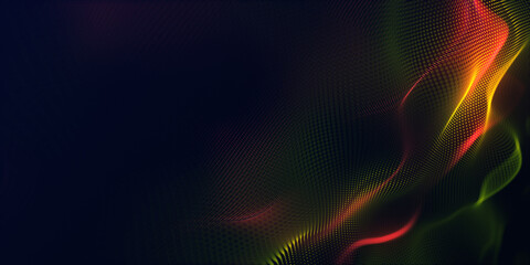 
Futuristic coding or Artificial Intelligence concept. science fiction background of glowing particles with depth of field and bokeh. artificial intelligence. abstract technology background.
