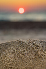 Blur tropical sunset