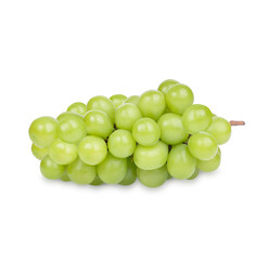 Fresh green grape isolated on white background