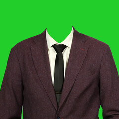 Men's suit with shirt and tie.