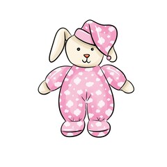 pink baby rabbit 