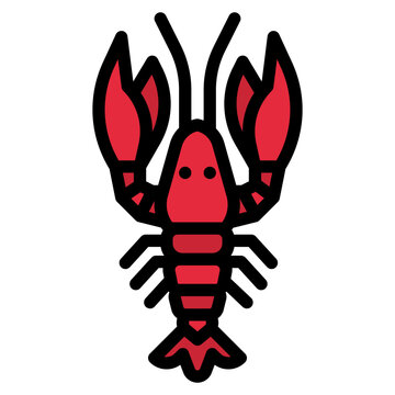 recommend clip art: lobster line icon