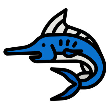 Marlin Line Icon