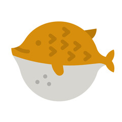 puffer flat icon © photo3idea
