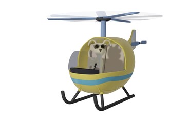 Dog and Helicopter