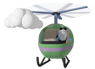 Fish and Helicopter and Cloud