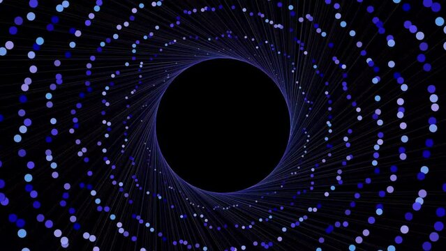 4k abstract animated tunnel in space