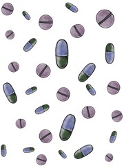 Pills capsules drugs medicine cure