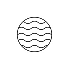 Planet Neptune icon. Planet of solar system. High quality black vector illustration.