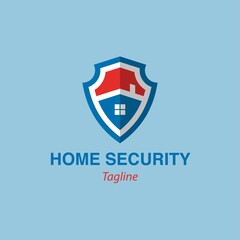 Obraz premium shield and house logo concept design. suitable for security system, real estate, property business, home security, and others. design inspiration