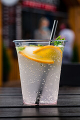 Detox Infused Water with Lemon, Orange, Peppermint