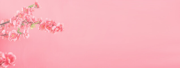 Obraz na płótnie Canvas romantic peach blossom poster background