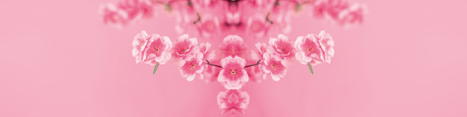 Fototapeta na wymiar romantic peach blossom poster background